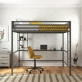 thumbnail image 3 of Novogratz Maxwell Metal Full Loft Bed with Desk & Shelves, Gray/ Black, 3 of 22