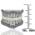 thumbnail image 5 of Sterling Silver Sapphire and 6 CTtw Diamond Gladiator Ring, 5 of 5