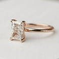 thumbnail image 2 of SOLITAIRE JEWELS 2.5ctw Radiant cut moissanite Diamond Engagement Ring 14K Rose Gold Simple Solitaire Ring for Her, 2 of 5