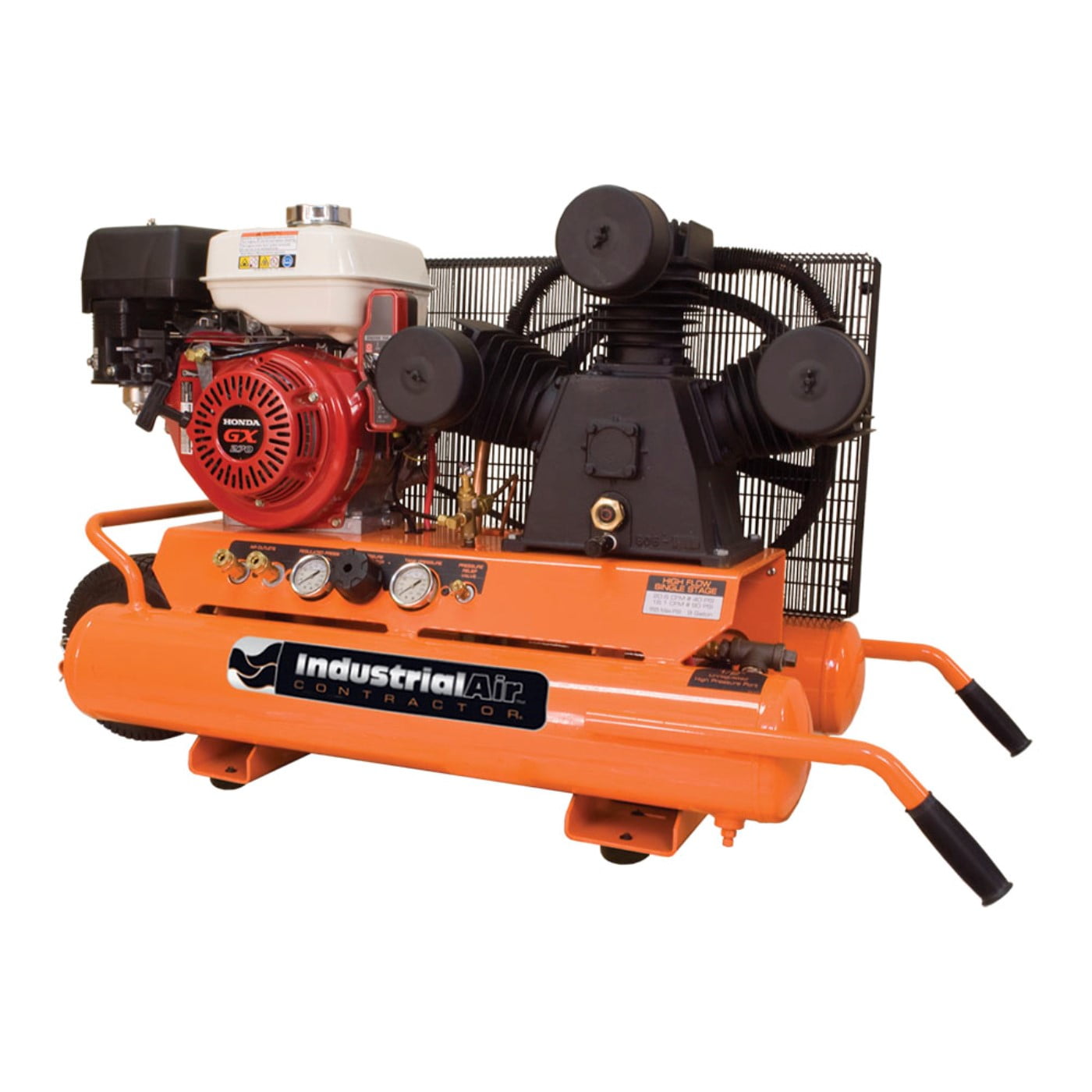 9 Gal. Portable Wheelbarrow Air Compressor with 9 HP Electric Start