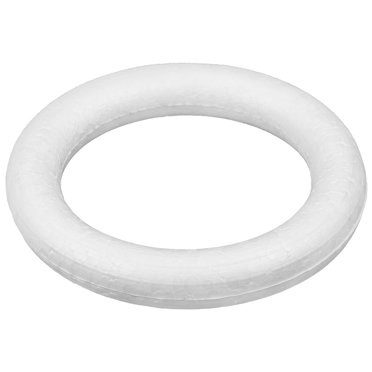 SKISUNO 1Set Foam Circle Ring White Diy Craft For Christmas Tree Decoration Beginners