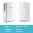 thumbnail image 3 of Costway 1750 Sq. Ft 32 Pints Dehumidifier w/ Auto Defrost & 24H Timer Drain Hose, 3 of 10