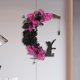 thumbnail image 4 of Corona de gato de flores, guirnalda colgante, puerta de pared, para puerta de decoración del hogar exterior primavera otoño Púrpura Negro mayimx corona de gato, 4 of 9