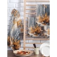 thumbnail image 2 of Orange Navy Blue Kitchen Dish Towels for Drying Dishes Set of 3, Modern Oil Painting Art Forest Waffle Weave Microfiber Hand Tea Bathroom Towels Quick Dry & Absorbent Towel 15.7x23.6, 2 of 7