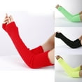 thumbnail image 3 of Grofry Women Gloves,Stretchy Long Sleeve Fingerless Gloves Warm Knitted Mittens Arm Warmers Coffee, 3 of 6