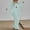 Mint Green, variant on Women's Long Sleeve Collar Shirt And Elastic Waist Pants Set Stylish 2 Piece Outfit For Work And Casual Wear Thermal Pajamas Women Night Wear Women Flannel Pajamas Women Petite Size