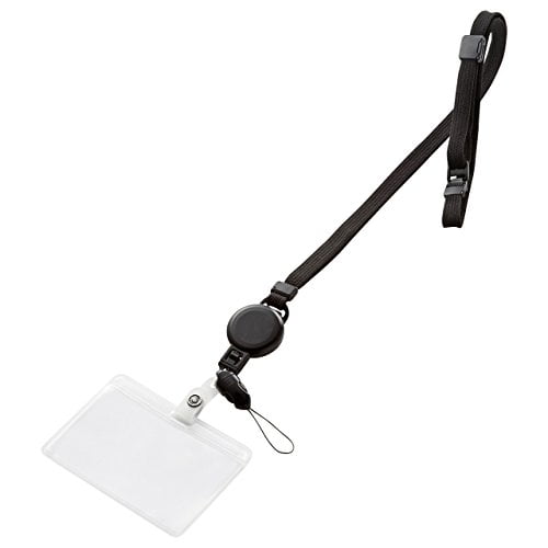 SANWA SUPPLY Sangle avec Enrouleur (avec Étui d'Identification type Doux) DG-ST2