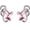C - Pink, variant on Sterling Silver Infinity Butterfly Earrings Embellished with Crystals from Austria, Hypoallergenic Stud Earrings, Anniversary Birthday Butterfly Jewelry Gifts for Women