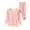 Pink, variant on Women's Plus Size Thermal Underwear Sets Featuring Round Neck Pullover with High Elasticity for Daily Wear