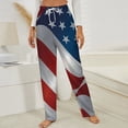 thumbnail image 3 of Beauty American Flag With Light Effect Winter Female Pants Flannel High Waist Women Pants Lady Warm Straight Leg Plush Trousers, 3 of 7