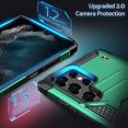 thumbnail image 4 of Galaxy S22 Ultra Case,  Grade Protective Phone Case Cover with Rotatable Metal Ring Kickstand [Support Magnet Mount] Compatible with Samsung Galaxy S22 Ultra, Dark Green, 4 of 12