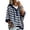 Navy, variant on cocolona Womens 3/4 Sleeve Striped Sweater Hooded Drawstring Pullover Casual Fall Knit Tops