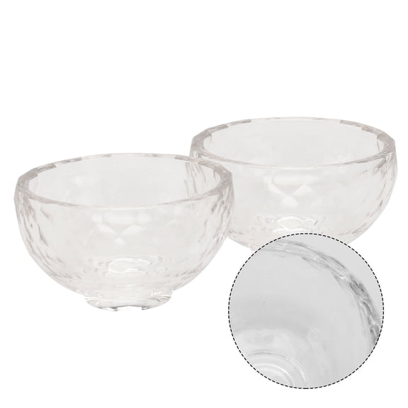 ULTNICE Small Glass Bowls Crystal Storage Transparent 2Pcs