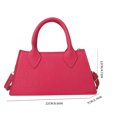 thumbnail image 2 of Bolso de mujer PU cuero patrón de piedra Satchel bolsos bandolera (rosa roja), 2 of 4