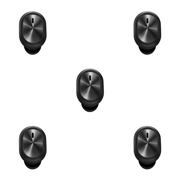 Methold Mini auriculares Bluetooth V5.0 Auriculares intrauditivos Estéreo Control de voz Auriculares deportivos, Negro Negro 5piezas