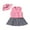 Pink, variant on Wassery Toddler Girls Summer Outfit Sets Sleeveless Geometric Pattern Print Dress + Hat 2-8T for Little Girls Fashion Streetwear Set