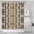 thumbnail image 2 of Extra Long Boho Shower Curtain 72x84 Inches - Vintage Floral & Tropical Leaves Pattern, Waterproof Bohemian Bathroom Decor with 12 Hooks, Tribal Rustic Style, 2 of 5