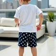 thumbnail image 4 of OGLCCG Toddler Boys Clothing Sets 4th of July Independence Day Short Sleeve Crewneck Tee and Striped Shorts Summer Casual Short Outfit Set 3-8 Years, 4 of 4