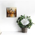 thumbnail image 2 of ONETECH Abstract Canvas Painting New York Colorful City Landscape Picture Printed on Canvas Giclee Artwork Stretched and Framed Wall Art for Home Decor Ready to Hang Brooklyn Bridge 12\x12\, 2 of 4