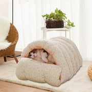 Dvkptbk Winter New Closed Warm Cats Mat Removable Cats Sleeping Bag with Fleece Thickened Warm Dog Mat Small Dog Mat