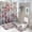 Style-1, variant on Pink Romantic Roses Shower Curtain 4 Piece Sets with Non-Slip Rugs,Toilet Lid Cover and Bath Mat Modern Flower Plants Floral Waterproof Shower Curtain with 12 Hooks Bathroom Set Home Decor