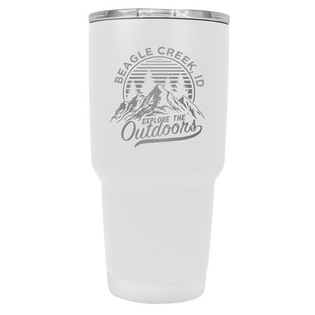 

Beagle Creek Idaho Souvenir Laser Engraved 24 oz Insulated Stainless Steel Tumbler White White.