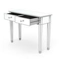thumbnail image 6 of Dressing Table Mirrored  Console Table Silver Glass Makeup Vanity Desk Side Table for Living Room Bedroom, 6 of 11