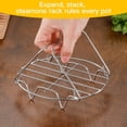 thumbnail image 3 of Support de Cuiseur Vapeur avec Poignées pour Autocuiseur Instantané, 2 Pcs Support de Cuisson en Acier Inoxydable, Long Manche pour un Retrait Facile des Casseroles, 3 of 7