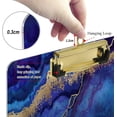 thumbnail image 4 of FMSHPON Dark Blue MarbleGold Line Clipboard Hardboard Wood Nursing Clip Board and Pull for Standard A4 Letter 13x9 inches, 4 of 5