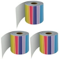 Carson Dellosa Education Rainbow Rolled Straight Border, 65 Feet Per Roll, Pack of 3