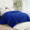 thumbnail image 2 of Whale Flotilla 60"x 80" Twin Size Blanket for Bed with Expanded 3D-Jacquard Pattern, Fuzzy Soft Cozy Exquisite Blankets or All Season, Warm and Fluffy, Blue, 2 of 9