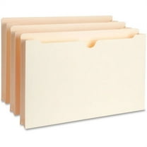 Business Source Full Height Sides Manila File Pockets Legal - 8 1/2" x 14" Sheet Size - 1 1/2" Expansion - Straight Tab Cut - 11 pt. Folder Thickness - Manila - Recycled - 50 / Box