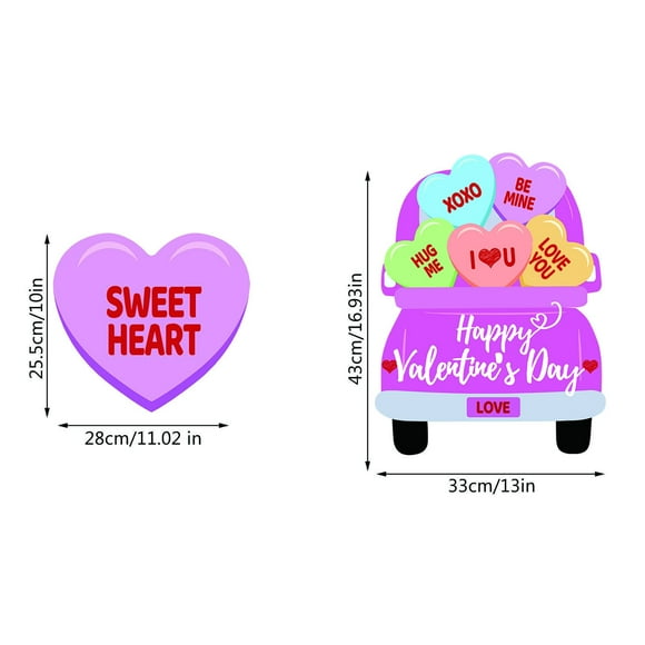 Valentine's Day Decorations Outdoor Garden Lawn Yard Sign With Stakes 8 Pcs Banners And Signs Customize Birthday