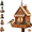 Festive Colors, variant on Christmas Bird Feeder Collection, Christmas Hanging Bird Feeder for Outside, Outdoor 5‑Style Wild Bird Feeder, Yard Porch Backyard Holiday Decor, Perfect Gift for Gardeners A