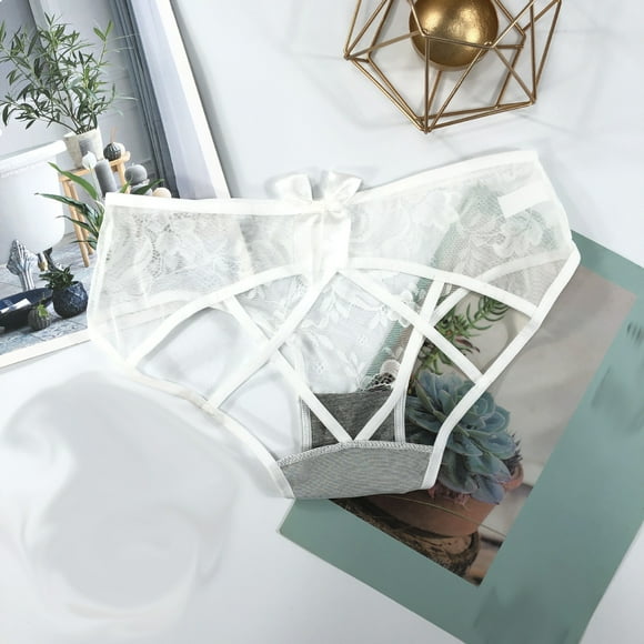 EGNMCR Culottes en Coton pour Femmes, Culottes Respirantes Taille Haute, sous-Vêtements Doux, Culottes Extensibles pour Dames Culottes pour Femmes Culottes Taille Basse Culottes Confort en Dentelle Côtelée String pour Femmes sous-Vêtements pour Femmes