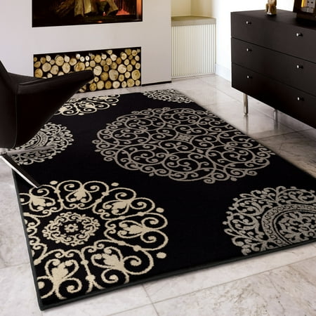 Medallion Rug - Orian Rugs Soft Medallion Santiago Black Area Rug