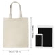 thumbnail image 2 of 10 Uds bolso de lona bolso de mano de gran capacidad Color sólido plegable reutilizable ligero bolso Tomshoo  Beige-C, 2 of 7