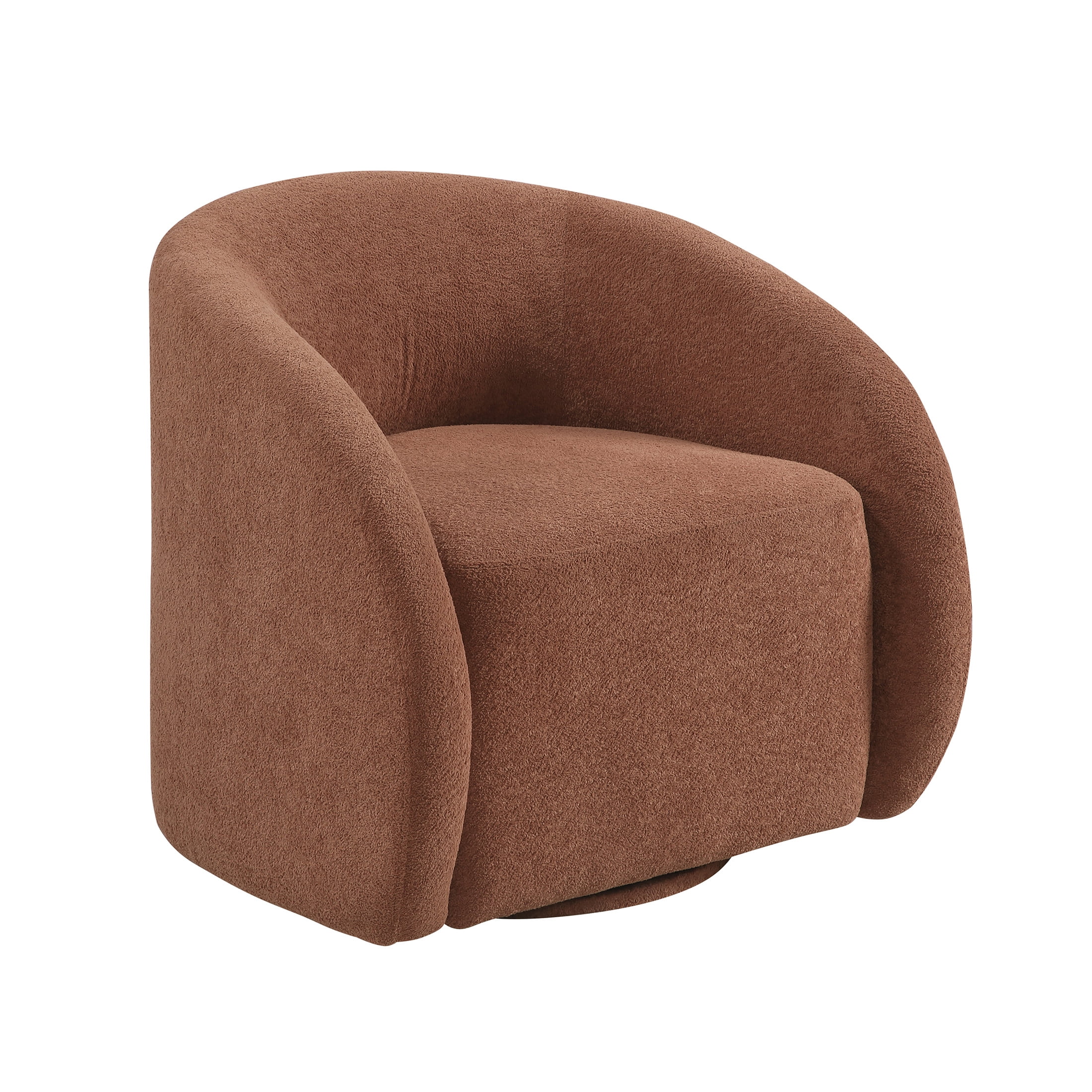 OakvillePark Lomi Contemporary Microfiber Swivel Chair, Rust