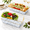 Gold Rim-2, variant on 4 Set 16" X 9" Chilled Serving Tray Withpartments Rim