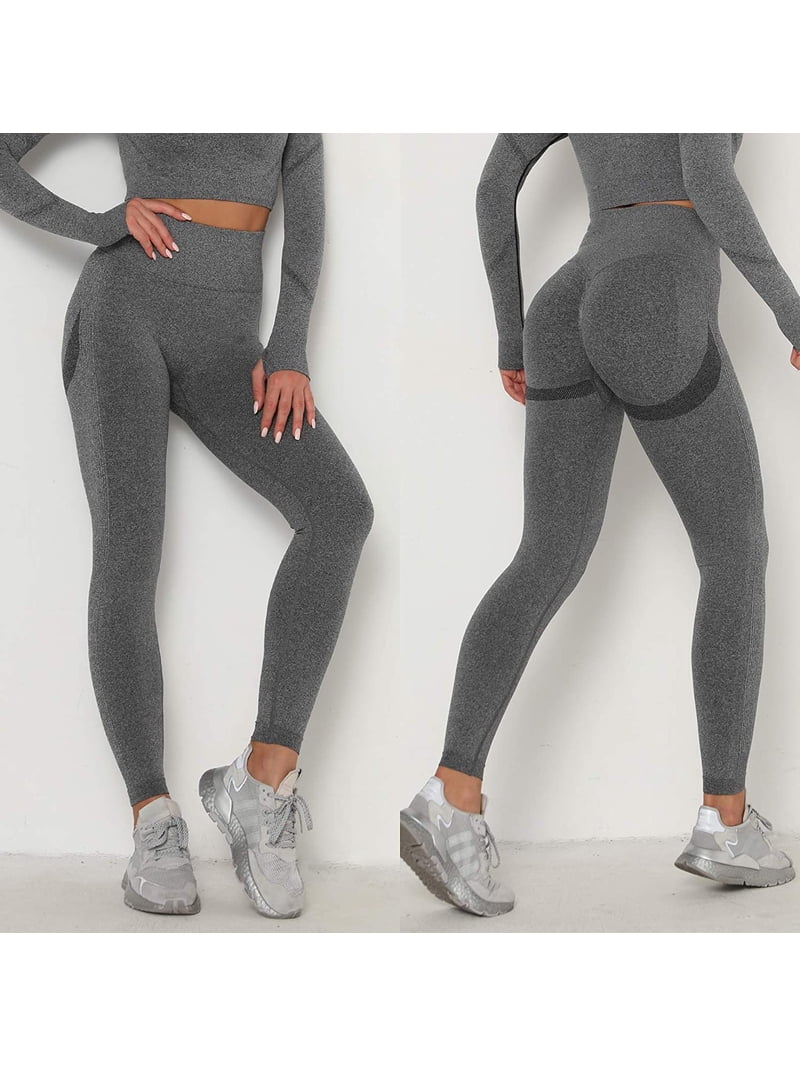 SZKANI Women's Ruched Butt Lifting High Waisted Yoga Pants - Tummy Control Seamless Leggings