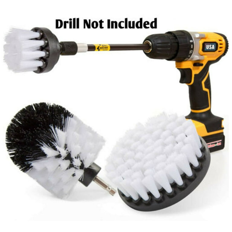 YIHATA 4 Pack Drill Cleaning Brush Attachments Power Scrubber All Purpose Drill  Brush Set for Bathroom, Floor, Tub, Tile, Car Carpet, Kitchen, Marble,  Ceramic Surface 