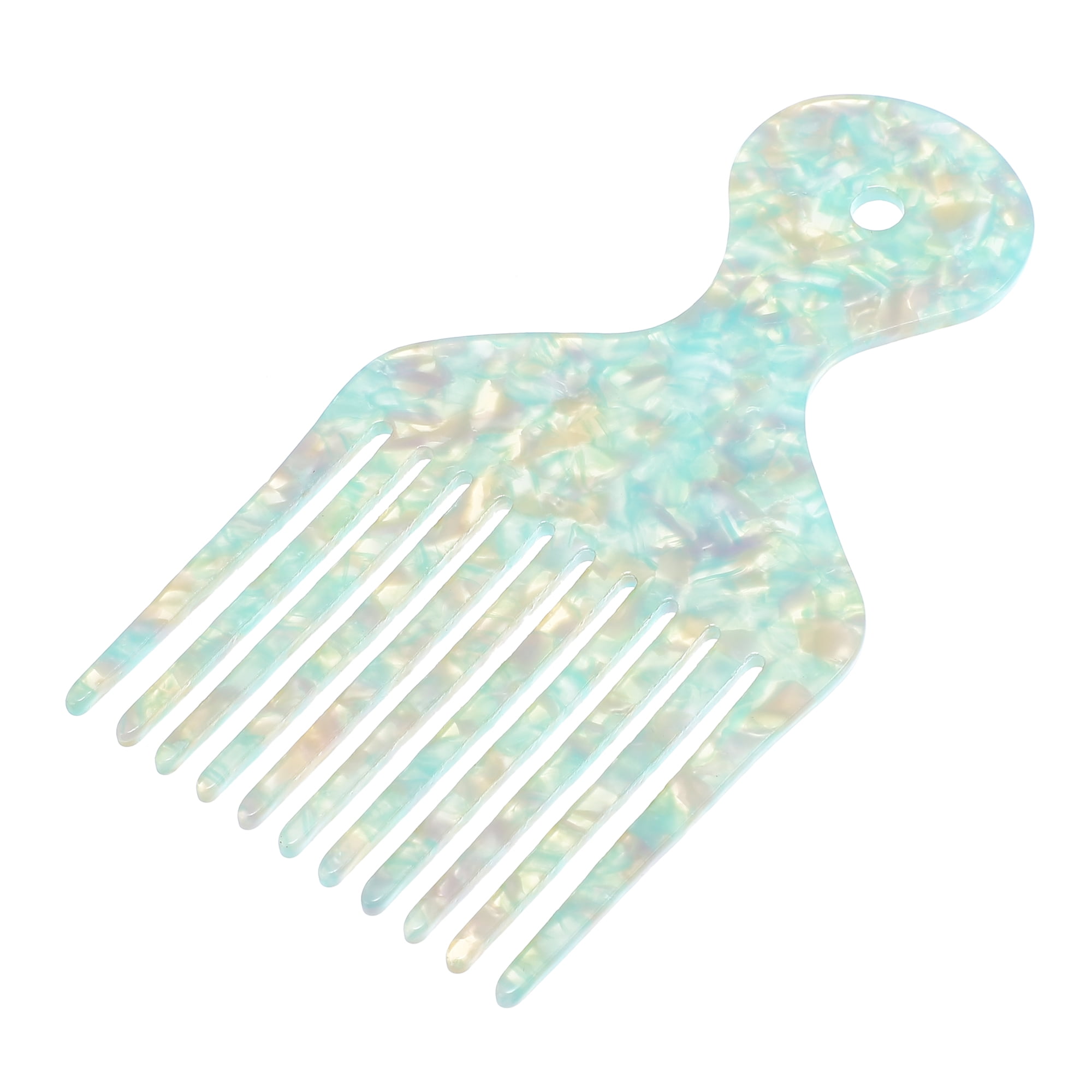 Unique Bargains Wide Tooth Hair Pick Comb Hair Styling Tool for Men Women Green 4.8"