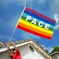 thumbnail image 4 of Outdoor Rainbow Peace Flag, Weatherproof Polyester, Rainbow Peace Letters Flag, Outdoor Banner Flag, 4 of 5