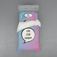 thumbnail image 2 of Ambesonne Live Laugh Love Bedding Set 4 Pcs, Pop Art Comic, Queen, Multicolor, 2 of 3