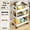White 3, variant on Household Multi-layer Small Cart Storage Rack Floor To Floor Kitchen Bedroom Bathroom Storage Rack Storage Rack With Wheels