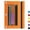 Orange, variant on Djiypn Pencil Pouch for 3 Ring Binder, Large Pencil Case Pouch with 3 Reinforced Grommets, Pen Bag, Clear Window Pencil Case, Binder Accessories, Beige(1Pack)