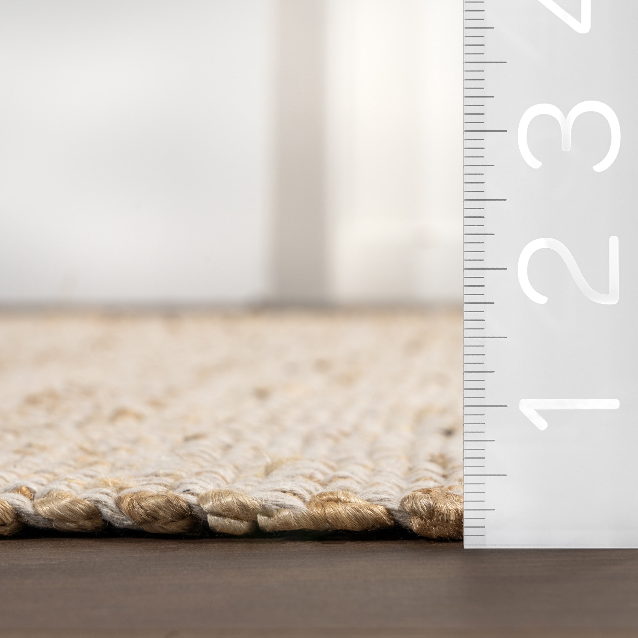 nuLOOM Elfriede Jute Blend Natural 8' 6" x 11' 6" Farmhouse Area Rug