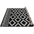 thumbnail image 6 of HR Southwestern Rug for Living Room Antiqued Trellis Black and White Area Rug Boho Dcor Rugs 8x10 for Bedroom, 6 of 10