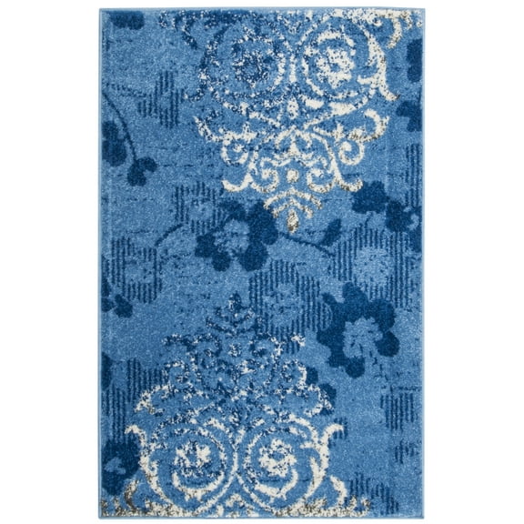 SAFAVIEH Adirondack Hortense Abstract Area Rug, Light Blue/Dark Blue, 2'6" x 4'
