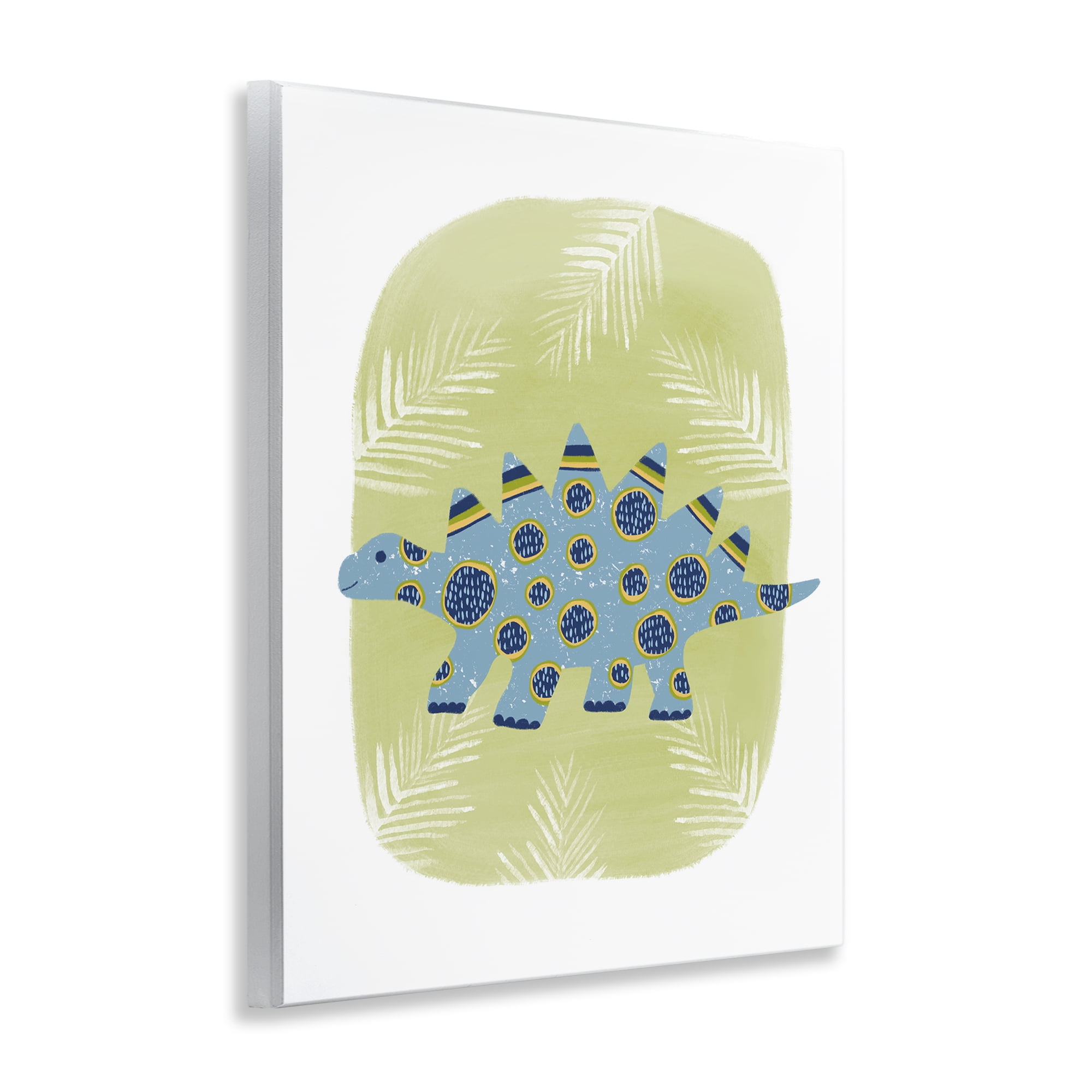 Stupell Industries Stegosaurus with Leaves Animals & Insects Painting Unframed Art Print Wall Art, 11 x 14